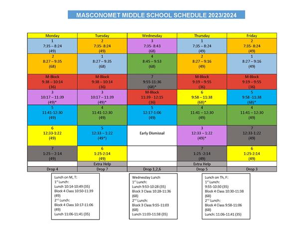 bell schedule